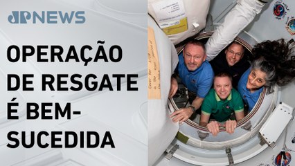 Astronautas voltam à Terra após 9 meses