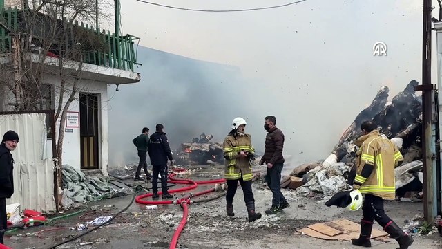 Bursa\'da geri dönüşüm tesisinde yangın