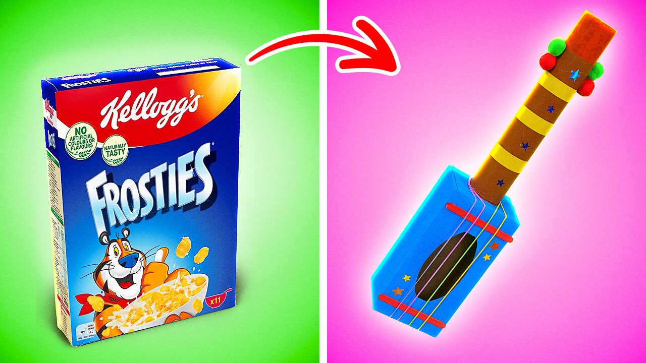 Arts et bricolages avec des boîtes de céréales Kellogg's en carton ! Super astuces par 123 GO! FOOD