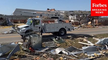 Extreme Weather In Alabama Severely Damages Buildings And Scatters Debris