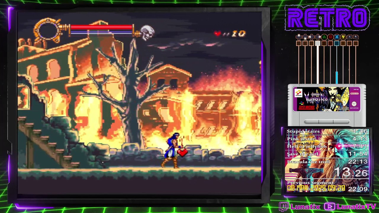 Castlevania Dracula X - Speedrun Good Ending (21:09)