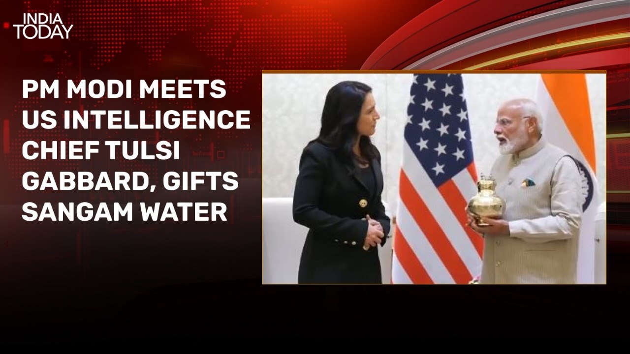 Watch: PM presents Tulsi Gabbard with Sangam water, explains significance of Kumbh