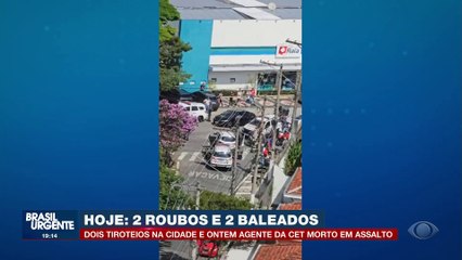Policial é baleado e tem arma roubada em assalto