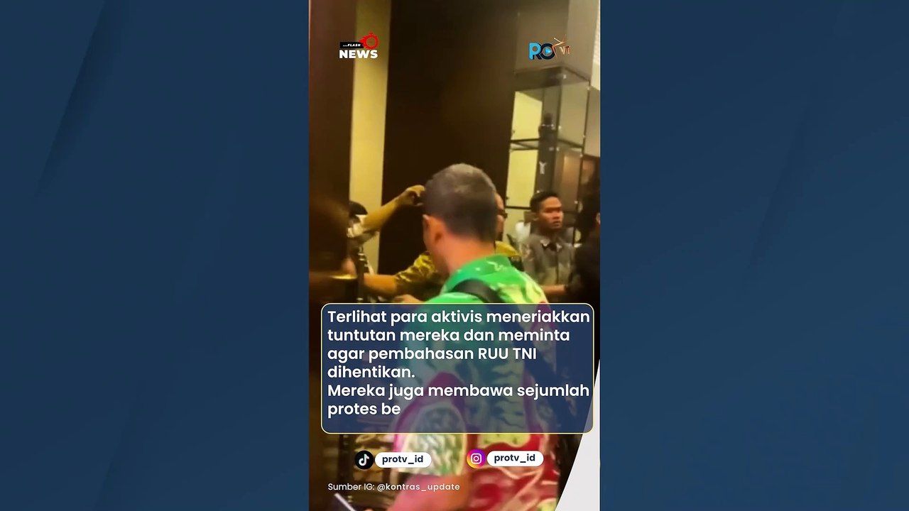 Kecam RUU TNI, Kontras dan Koalisi Masyarakat Sipil Heruduk Ruang Rapat DPR di Hotel Fairmont