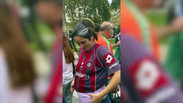 Miembros de la Coordinadora DDHH del Fútbol marcharon en Plaza de Mayo