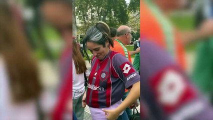 Miembros de la Coordinadora DDHH del Fútbol marcharon en Plaza de Mayo
