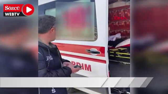 Ambulansta kaçak göçmen yakalandı
