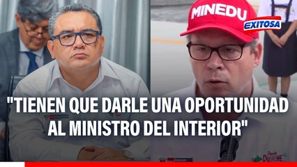 Morgan Quero pide confiar en Santiváñez: "Tienen que darle una oportunidad al ministro del Interior"
