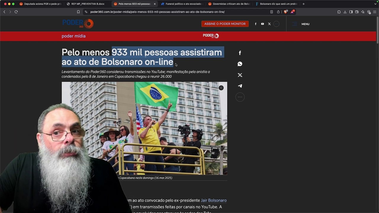 ESQUERDA pede PRISÃO de BOLSONARO por ARRASTAR MULTIDÃO em COPACABANA mesmo com TUDO CONTRA ELE