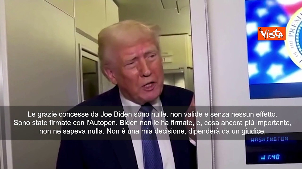 Trump dichiara nulle le grazie di Biden: "Non ne sapeva nulla. Firmate con l'Autopen?