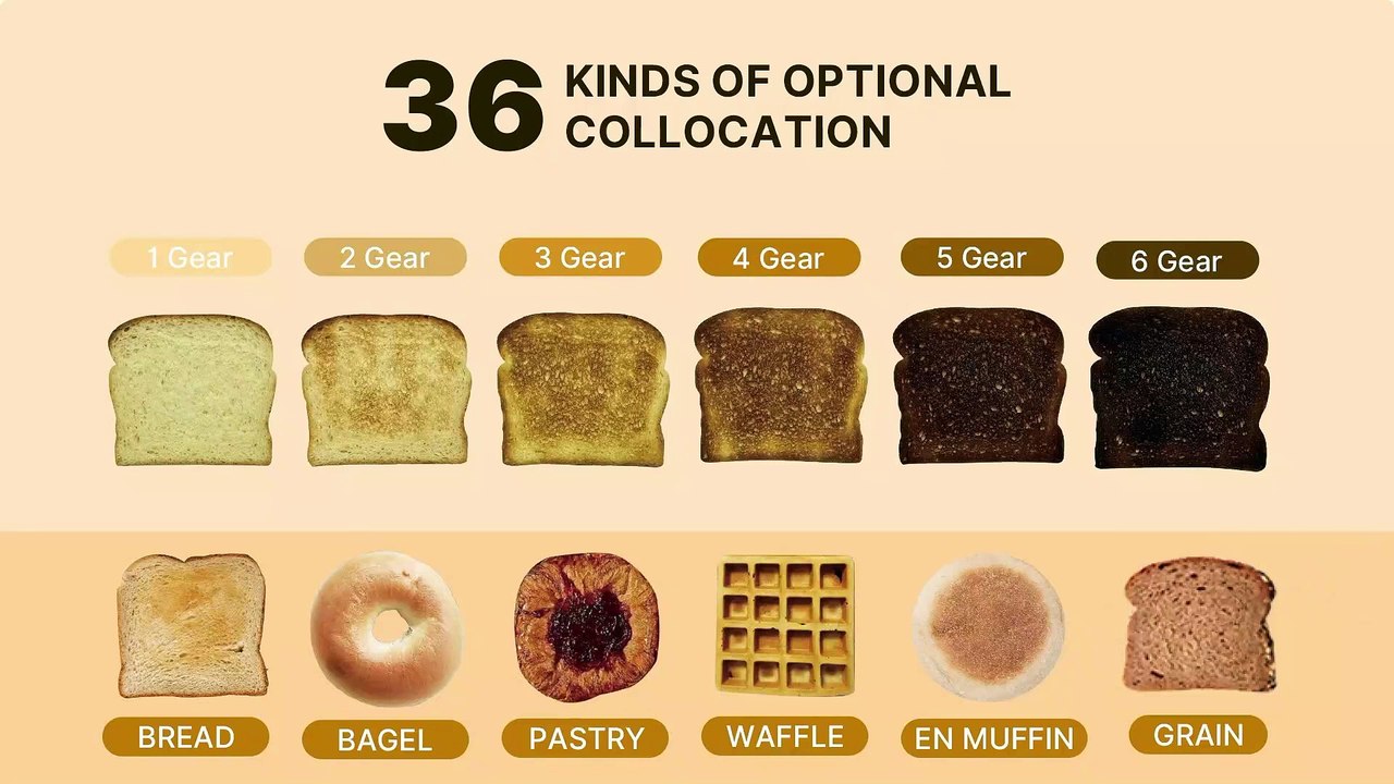 Touch Screen Toaster 2 Slice,Stainless Steel Digital Timer Toasters