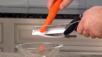 Kitchen Scissors for Food – 2-in-1 Cutting Board Scissors & Knife with Locking