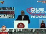 Dr. Jorge Rodríguez: Ley de EE. UU. criminaliza la repatriación de migrantes venezolanos