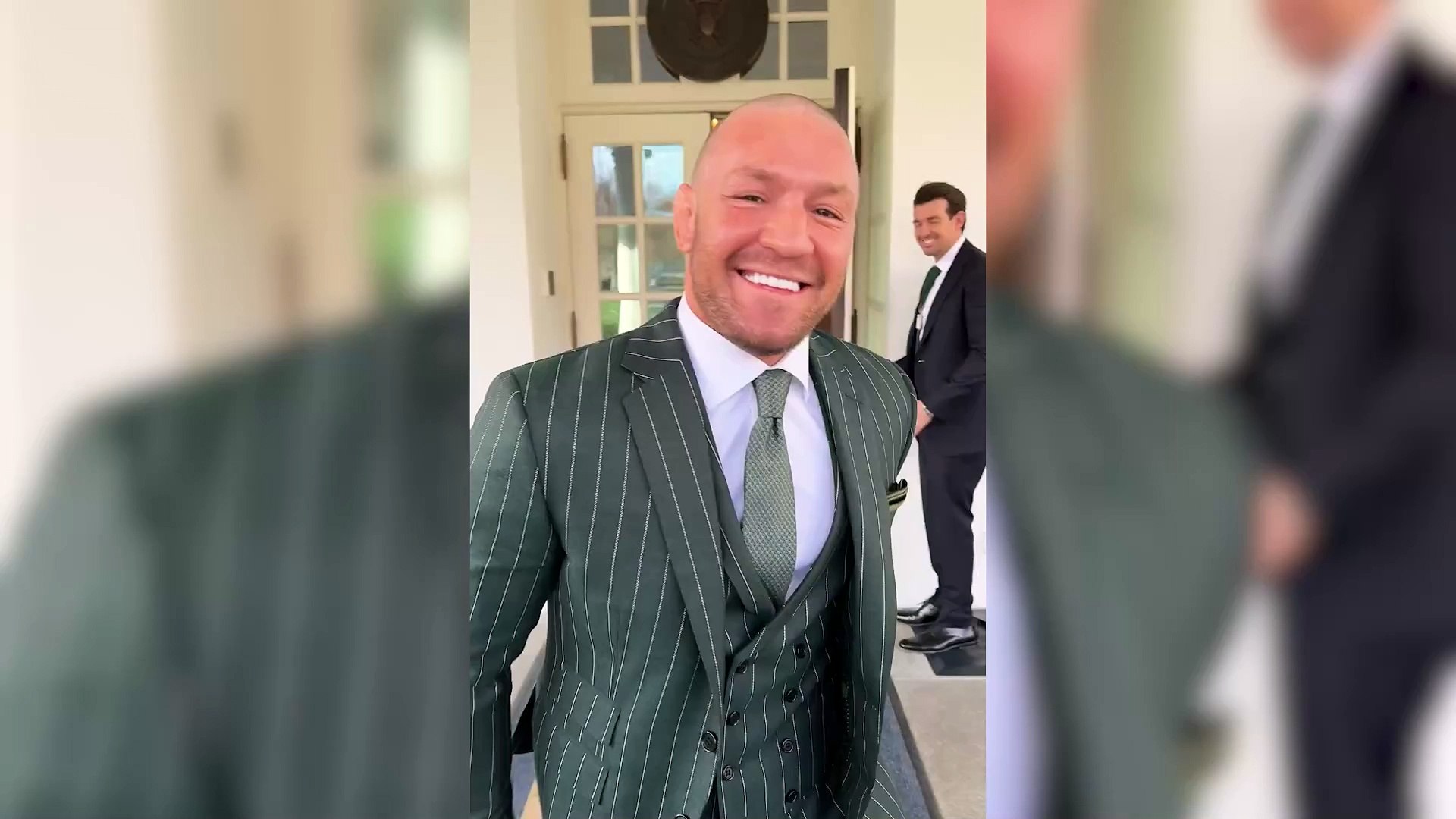 ⁣McGregor at the White House on St. Patrick's Day.