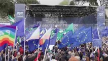 Unas 50.000 personas se manifestaron en Roma para relanzar la idea de Europa