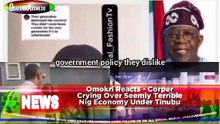 Omokri Reacts - Corper Crying Over Seemly Terrible Nig Economy Under Tinubu
