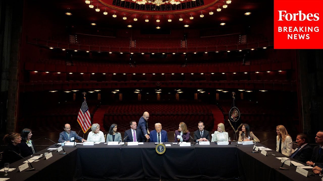 Trump Speaks At Kennedy Center Meeting Including New Board Members Laura Ingraham, Maria Bartiromo