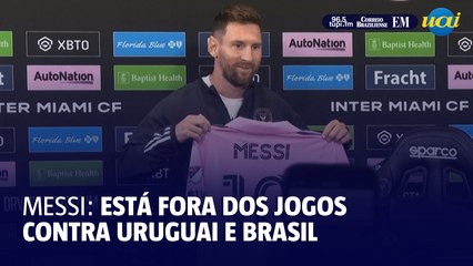 Messi, lesionado, está fora dos jogos da Argentina contra Uruguai e Brasil