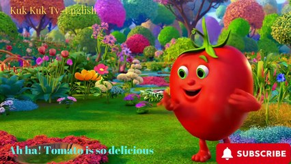 आहा टमाटर - Aaha Tamatar Bade Mazedar - Hindi Rhymes & Kids Cartoons - Kuk Kuk TV