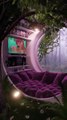 Futuristic Cozy Pod Retreat with Plush Seating.