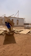 Strong Winds Knock Man Down