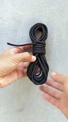 The rope is rolled correctly and is easy to reuse