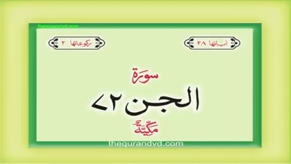 Surah 72 Chapter 72 Al Jinn HD complete Quran with Urdu Hindi translation