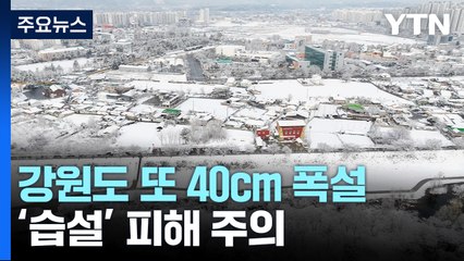 40cm 눈 내린 강원도 또 폭설...산불 걱정 '뚝' / YTN