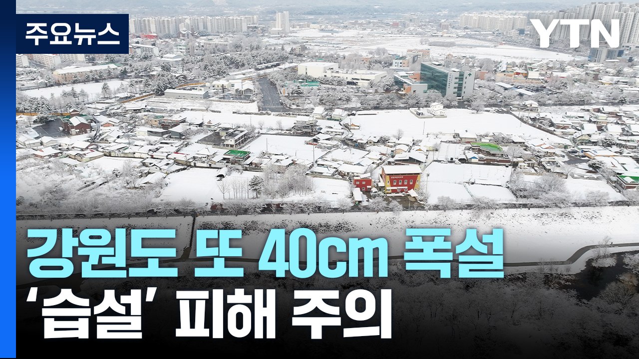 40cm 눈 내린 강원도 또 폭설...산불 걱정 '뚝' / YTN