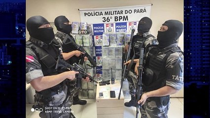 b'Policiais apreende drogas armas e celulares em Tucum  '