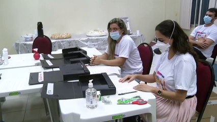 b'Apurao de votos no Frum Eleitoral no bairro da Pedreira'