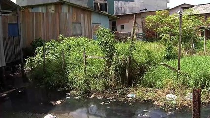 b'Falta de saneamento no Curi Utinga em Belm'
