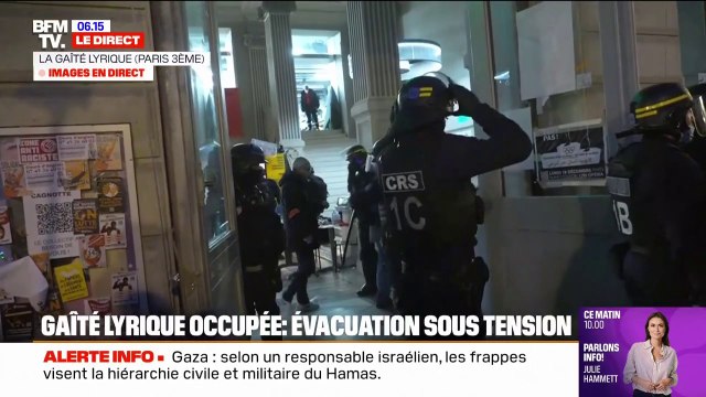 Évacuation de la Gaîté Lyrique: les forces de l'ordre sont entrées dans la salle de spectacle, occupée depuis trois mois