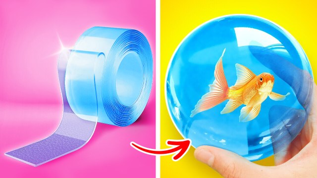 NANOTAPE CRAFTS AND HACKS ||Study Smart! Cool Cardboard Crafts For Students by 123 GO SCHOOL