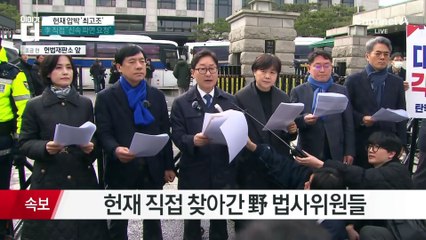 野 법사위원들 “尹 조속한 파면 청원”