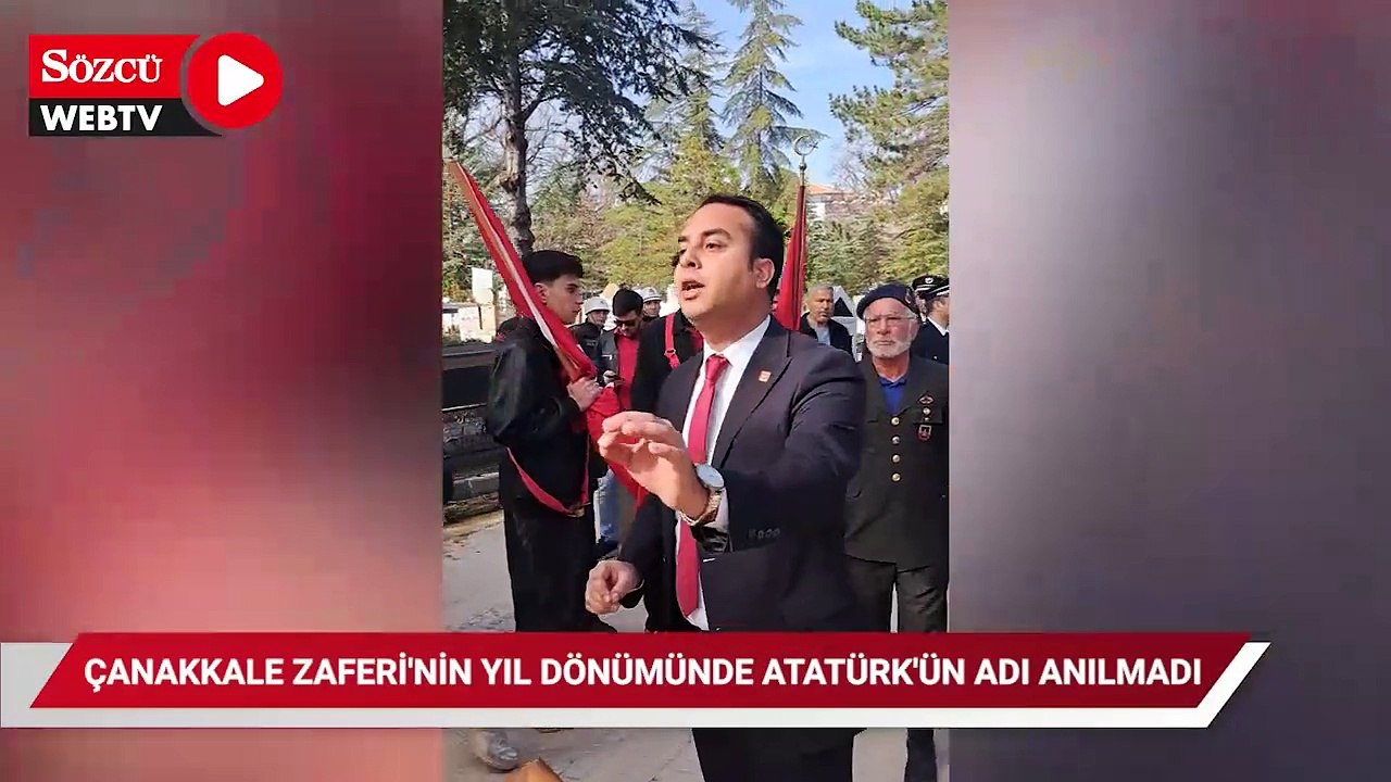 Çanakkale Zaferi'nin yıl dönümü için düzenlenen resmi törende Mustafa Kemal Atatürk'ün adı anılmadı