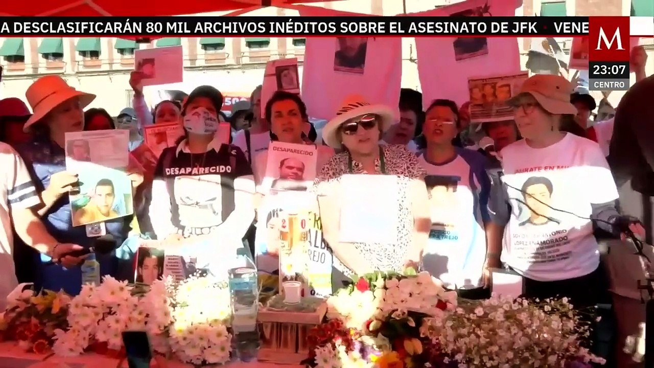 Colectivos de búsqueda protestan en Palacio Nacional exigiendo justicia por desaparecidos