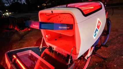 Domino's unveil bike to keep pizzas safe from potholes