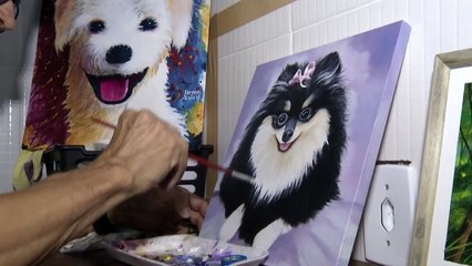 b'Artista faz pinturas para ajudar custear tratamento de filho '