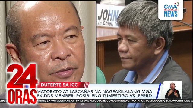 Matobato at Lascañas na nagpakilalang mga ex-DDS member, posibleng tumestigo vs. FPRRD | 24 Oras