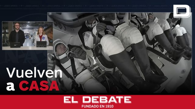 La cápsula con astronautas varados durante nueve meses parte de la Estación Espacial Internacional