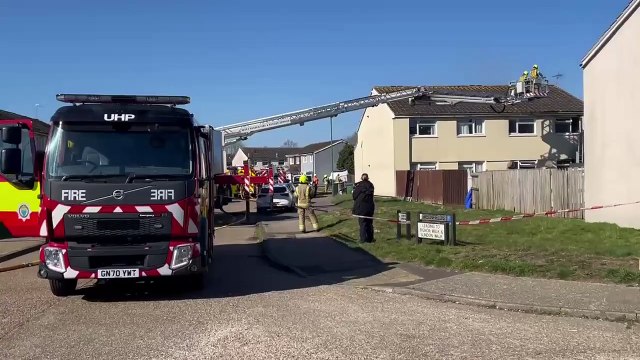 Video shows crews at scene of West Sussex house fire