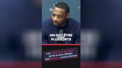 Green : ''On a oublié comment jouer au basket''