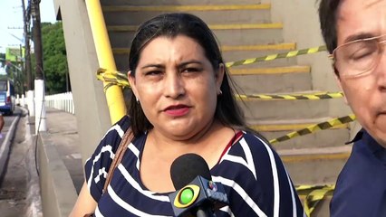 b'Primeiro dia aps queda da passarela na Almirante Barroso'