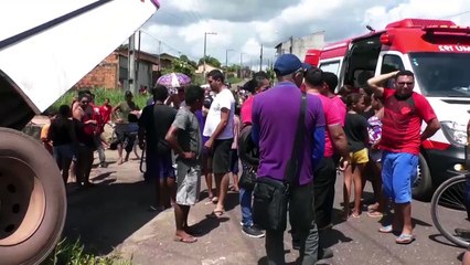 b'Acidente com nibus em Castanhal'