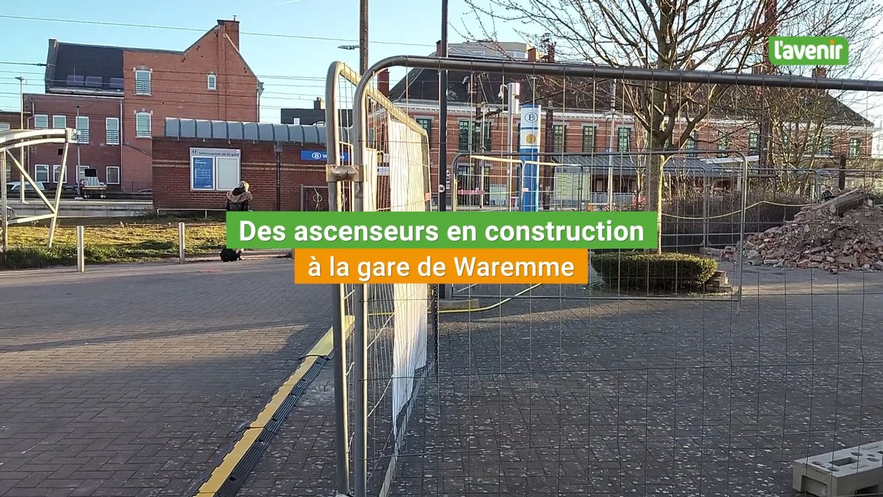 Des ascenseurs en construction à la gare de Waremme