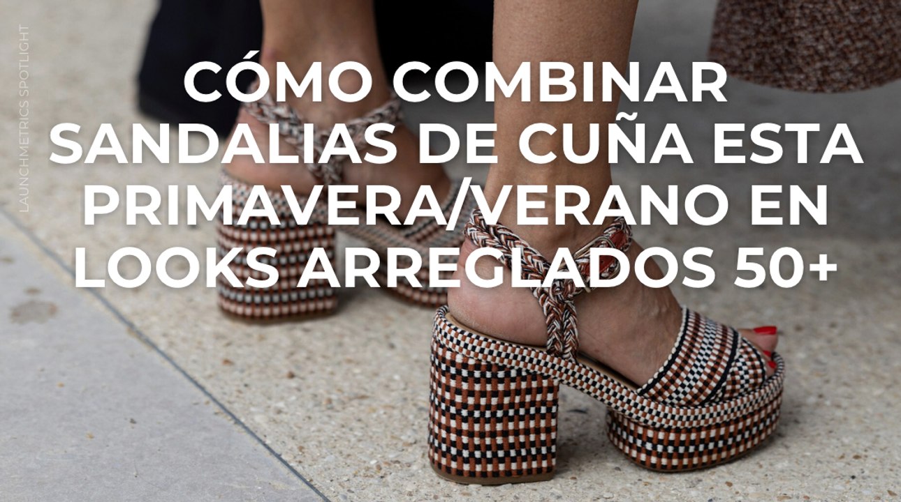 Cómo combinar las sandalias de cuña esta primavera/verano en looks arreglados 50+