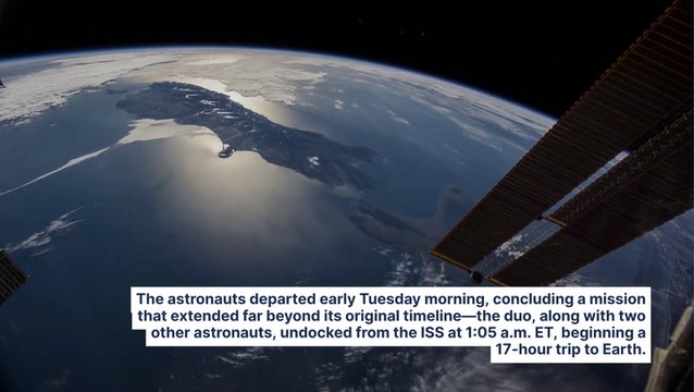 NASA Astronauts Sunita Williams And Butch Willmore Head Back To Earth On SpaceX Dragon Capsule