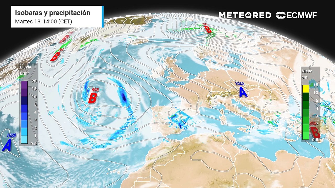 En unas horas llegará Martinho, una nueva borrasca de alto impacto