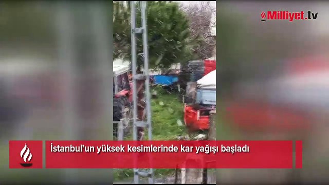 İstanbul'un yüksek kesimlerinde kar yağışı başladı